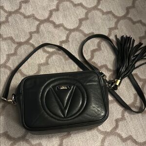 Valentino Black Crossbody Bag with Tassel Detail